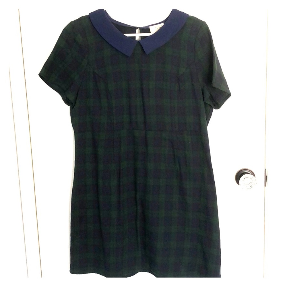 Plaid collar dress